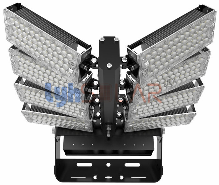960W Υπαίθριο Led Φώτα Σταδίου υψηλής ισχύος με 6500K CCT και CRI 75Ra
